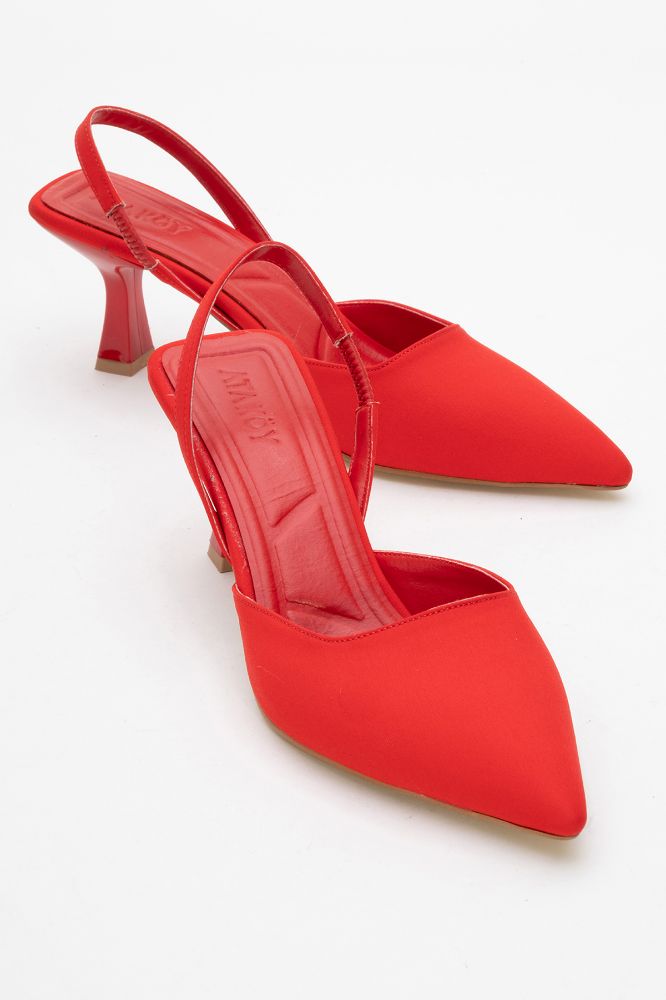 kadin-sivri-burun-arkasi-acik-stiletto-KIRMIZI KUMAS-ERC252703-0092377_0